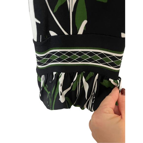 ANN TAYLOR LOFT BLACK & WHITE FLORAL NOVELTY PRINT SHIFT DRESS SIZE 10 - Picture 6 of 7